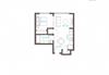 1 Bed 1 Bath Floor Plan 1 Bed 1 Bath Floor Plan at Vue 22 Apartments, Bellevue, Washington